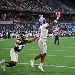 A follow up pass into endzone from Farrell was beautifully placed and caught with one hand by the All American, Marquis Buchanan from Providence, RI - just up the street from tonight's game in Pawtucket, RI