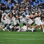URI #15 John Boyles comes in to finish the play...where did he come from?  John ended the night with 3 solo tackles and 2 assists.