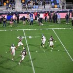 Greg Gaines lll with the catch and run.  He ended the game with 5 catches for 87 yards, the longest 32.