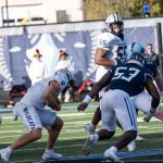 Running over the middle and the clock is running...a little more than 2 minutes to go with two UNH timeouts, not a time to panic.