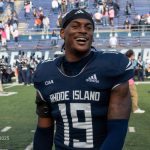 D.J. Cureton, Wake Forest, N.C. "Ya I'm Happy!"   URI broke a 2 game loss hex.  D.J was credited with 4 tackles.