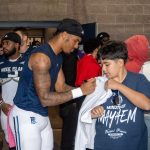 Autograph time...wish I had one!  Marquis was sidelined much of the first half after getting rolled up from the backside on a run play while blocking.  He returned to action in the second half and caught TWO huge third down passes for 41 yards.