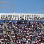 a nice day for a football game in Kingston - the bleachers are being torn down for a new stadium look for the 2027 season.