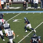 An offense holding penalty and a defensive block below the waist cancelled each other out, and the big gain was brought back to the line of scrimmage.  Antwain has had this happen more than once this season.