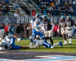 Littleton on his way to 148 yards of rushing and two TD's.