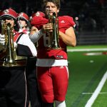 Showcasing his talent on the field at half time with the Vero Beach High School Marching Band, Eli Rojas also showcased his talent on the OL all night long.